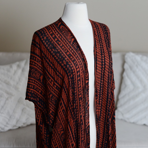 Anthropologie Roffe Beach Cover-Up Duster Tribal Print - Picture 6 of 9